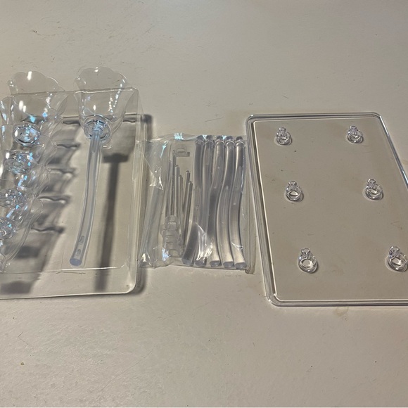 BRAND NEW IN BOX LITEWARE Pink Blossom & Tray Set 2 Boxes of 6 each-12 Total - Picture 2 of 4